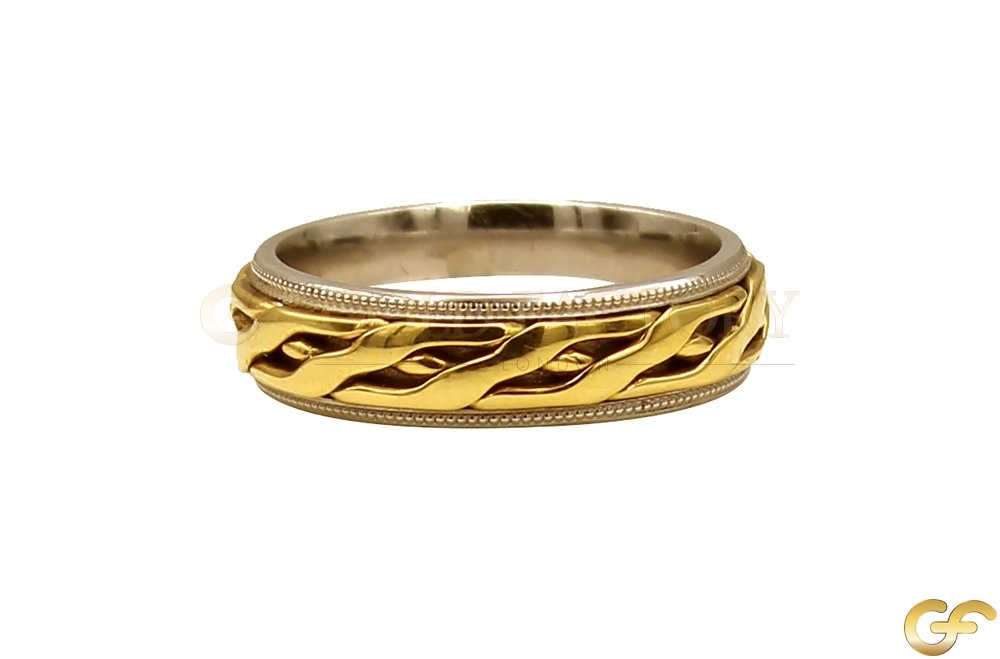 18ct Two Tone Yellow and White Gold Ring